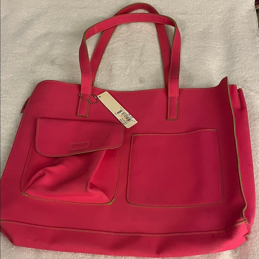 Alan Stuart Pink Tote Diaper Bag